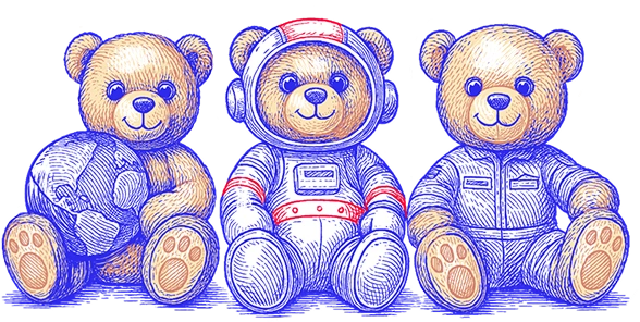 «Мишки-профи» — мягкие медведи, которые знакомят детей с более чем 35 профессиями: от пожарного до космонавта.